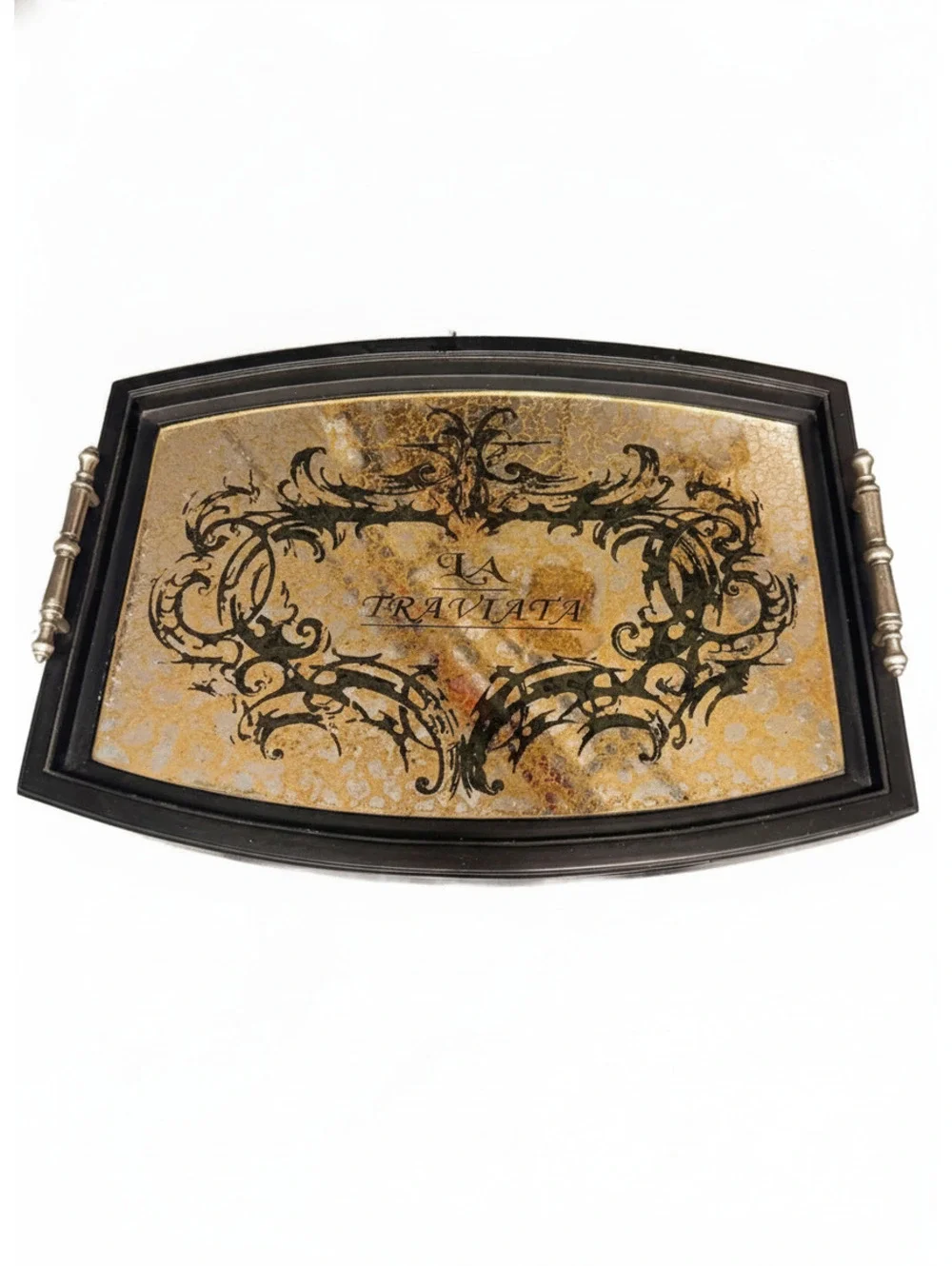 Vintage La Traviata Opera Decorative Serving Tray with Handles